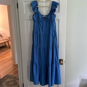 English Factory Ruffle Sleeve Maxi Sz M